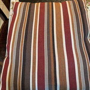 Set of 4 Cushion Source Custom Made Striped Pillows Fall Colors 15" x 18" x 3"